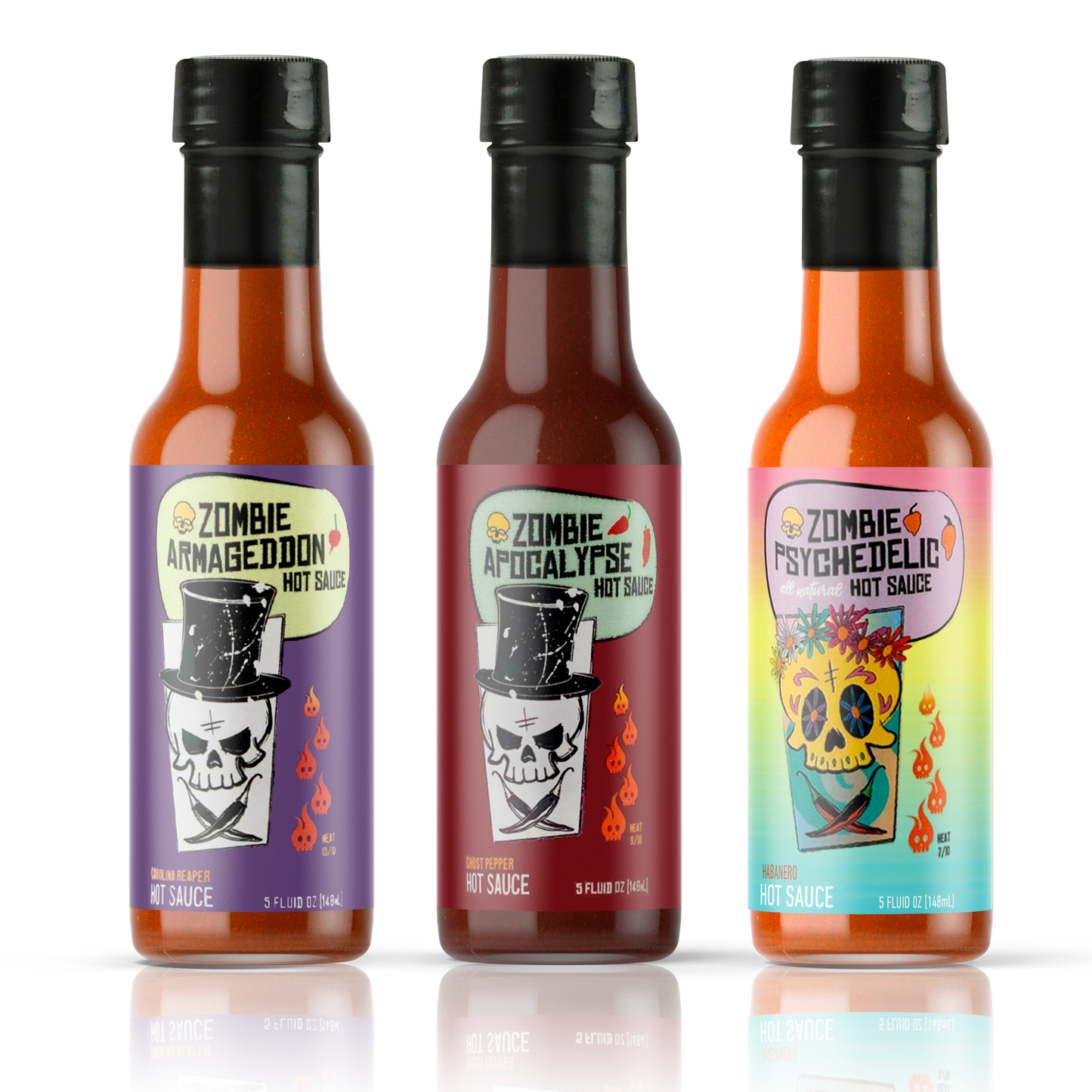 Zombie Hot Sauce Trio