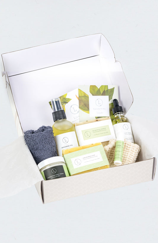 Father's Day Gift Box -Fresh earthy Natural skincare set, Eucalyptus Men Grooming kit