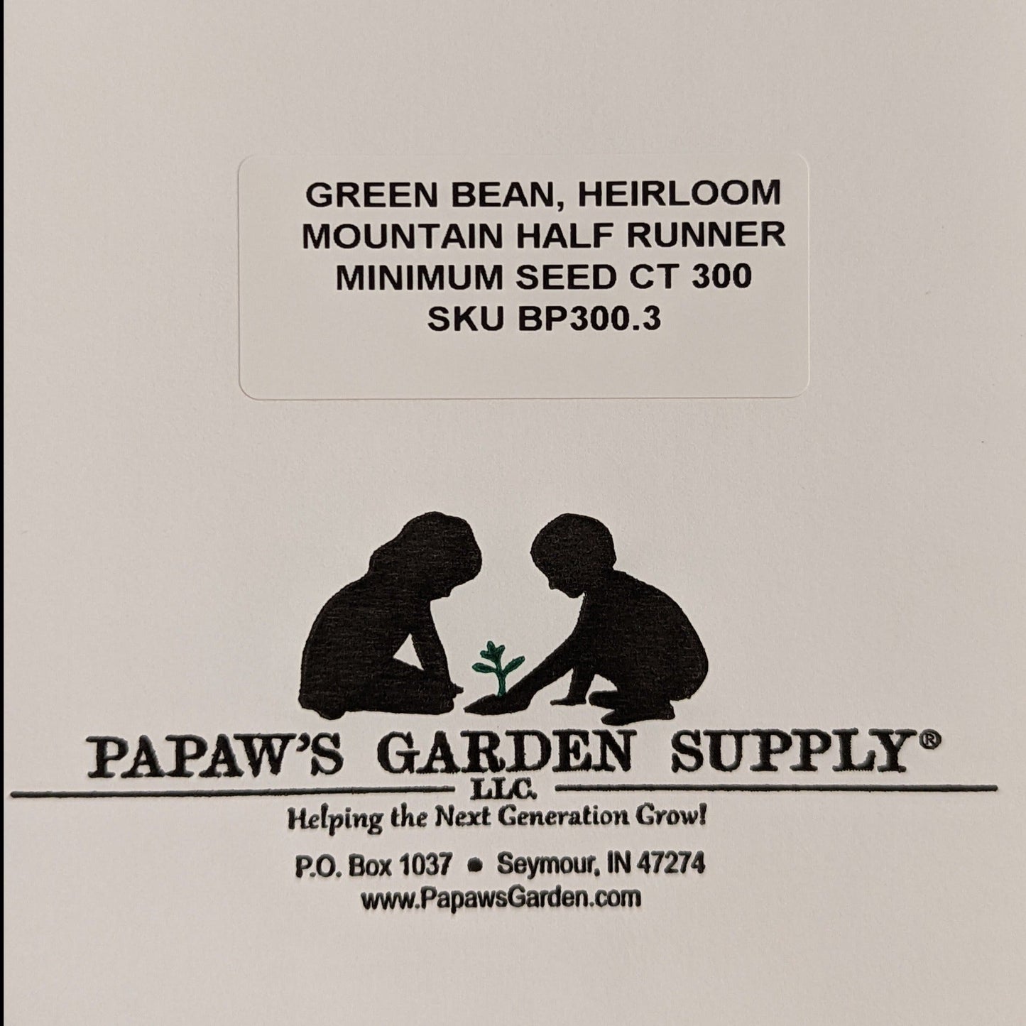 Mountain Half Runner Heirloom Green Bean Seeds