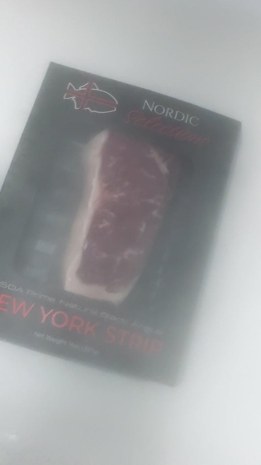 Natural Black Angus Prime NY Strip Steak, Grass Fed (Bulk Case)