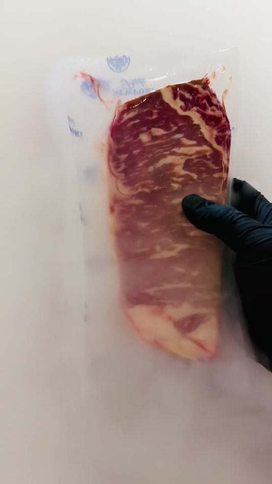 Natural Black Angus Prime NY Strip Steak, Grass Fed (Bulk Case)