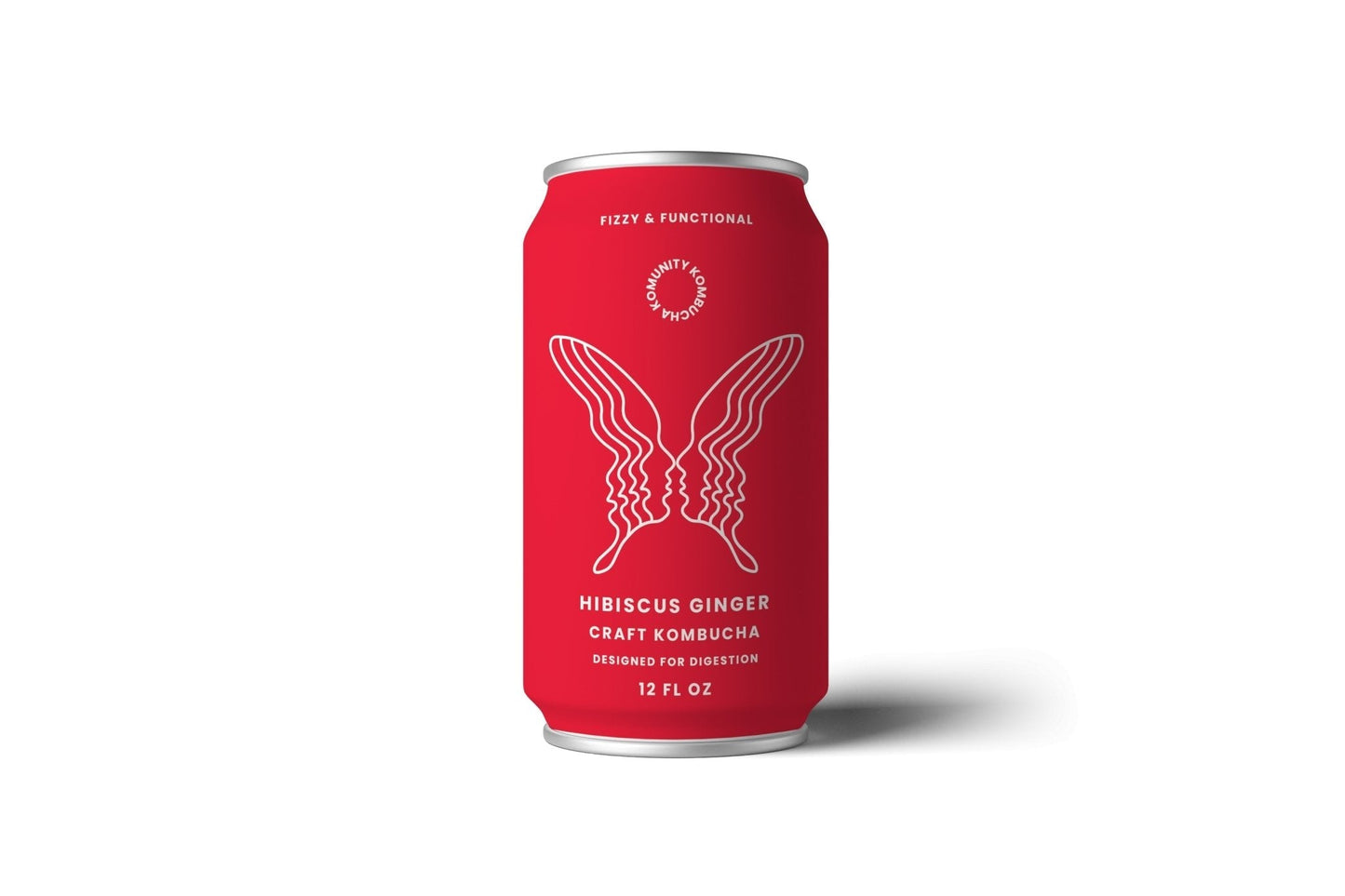 "Awaken" Hibiscus Ginger Kombucha Cans - 24 x 12oz