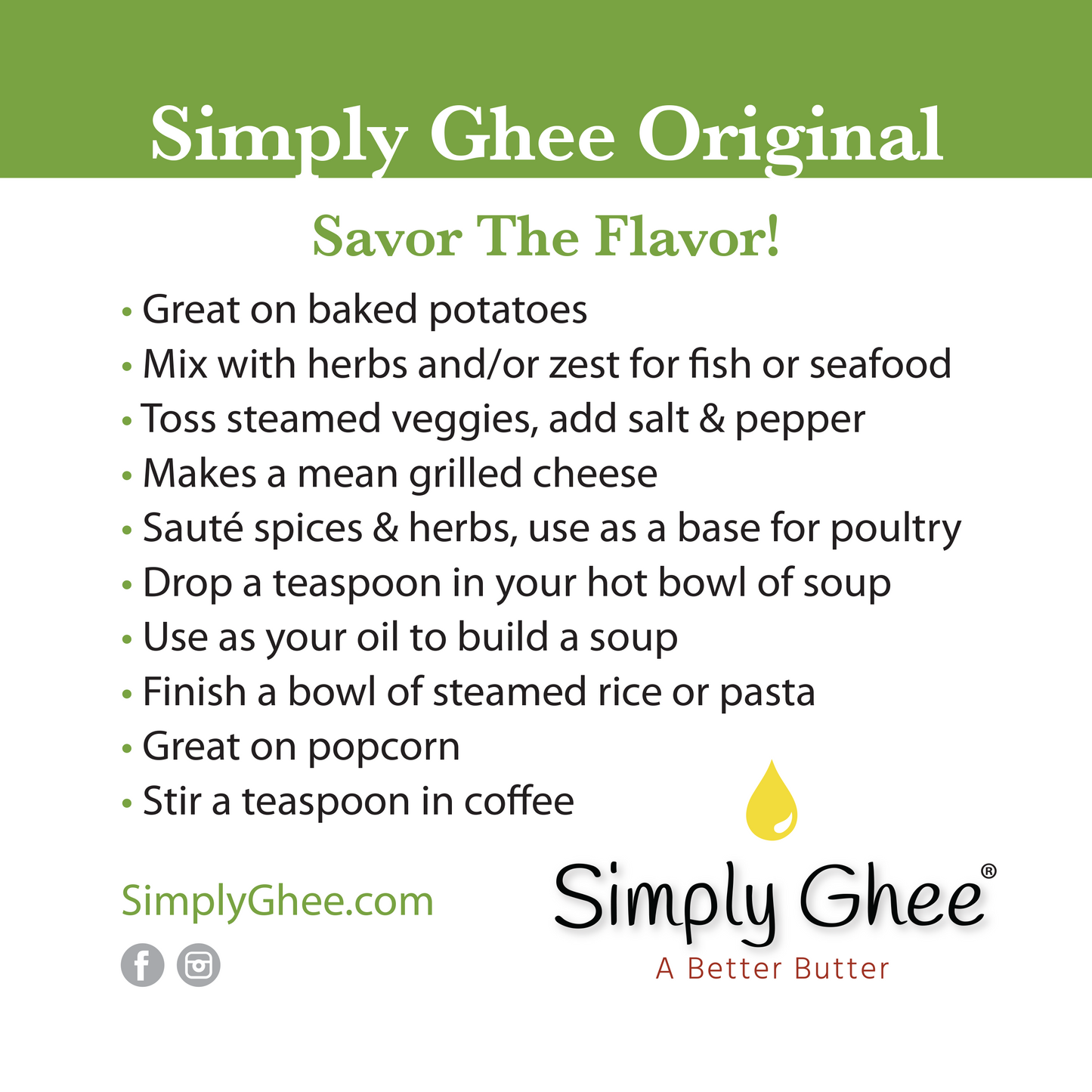 Domestic Grassfed Ghee 16oz