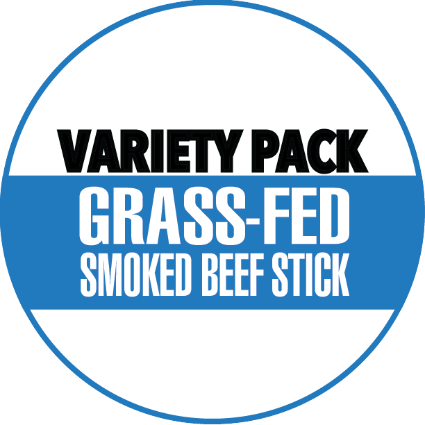 Variety - Iowa Smoked Recipe Flavors, 100% Grass-Fed Beef Sticks (No Sugar)