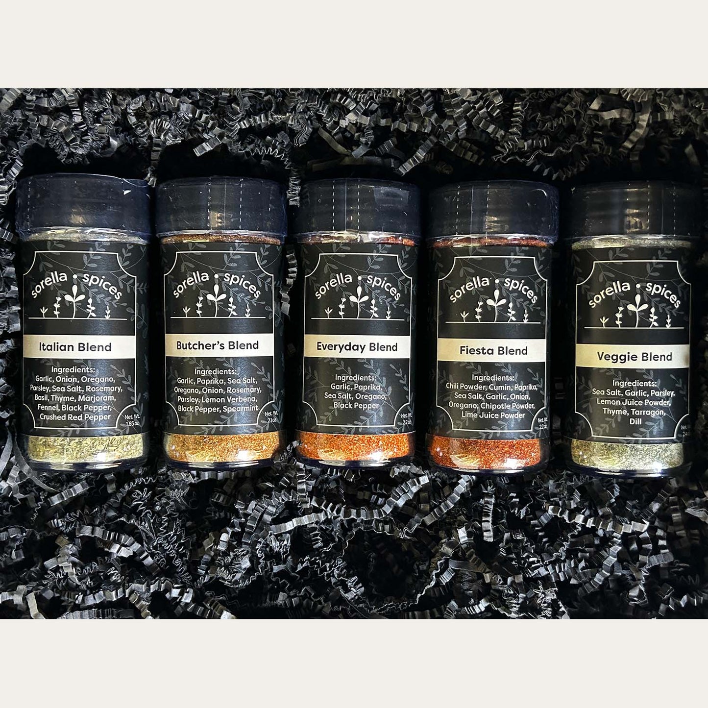 Set of 5 Spice Blends by Sorella Spices