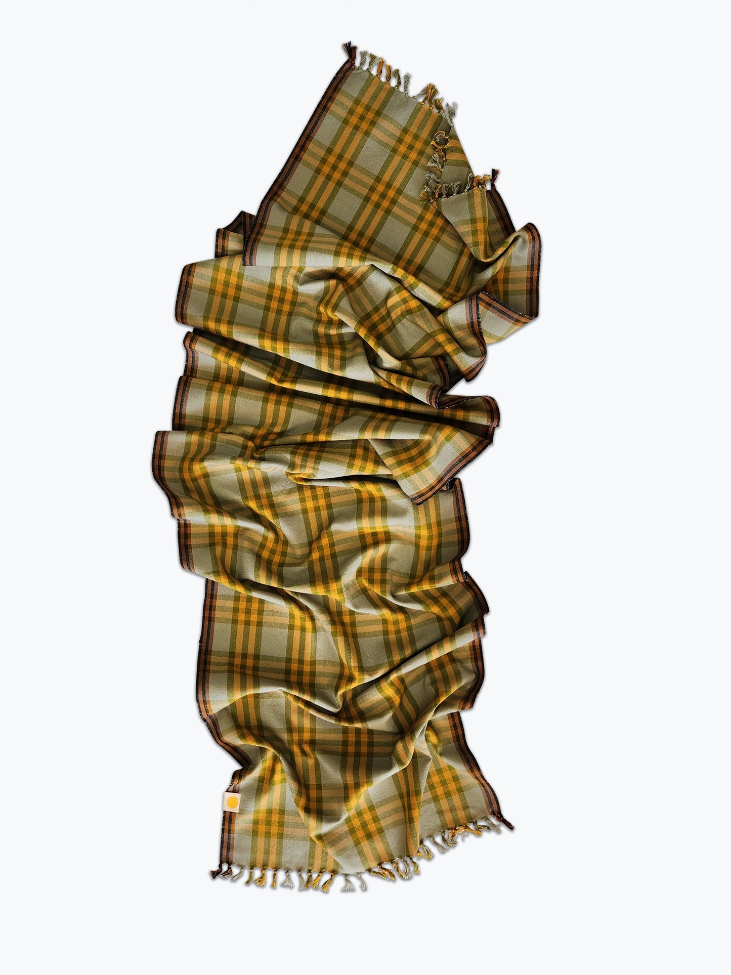 Waffle Plaid Table Runner - Verde