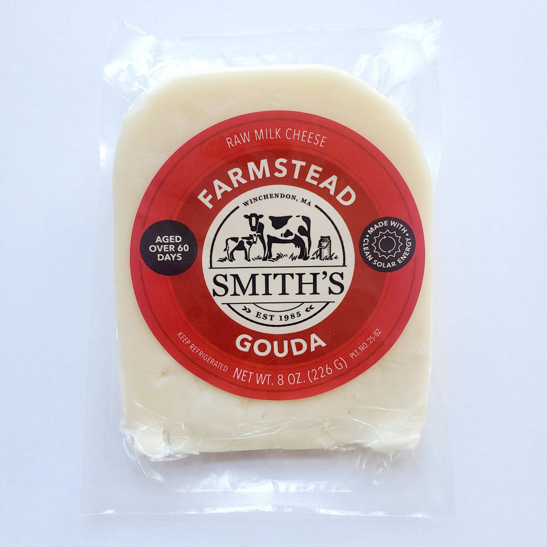 Smith's Country Cheese Plain Farmstead Gouda, an award-winning wheel for a holiday cheese board