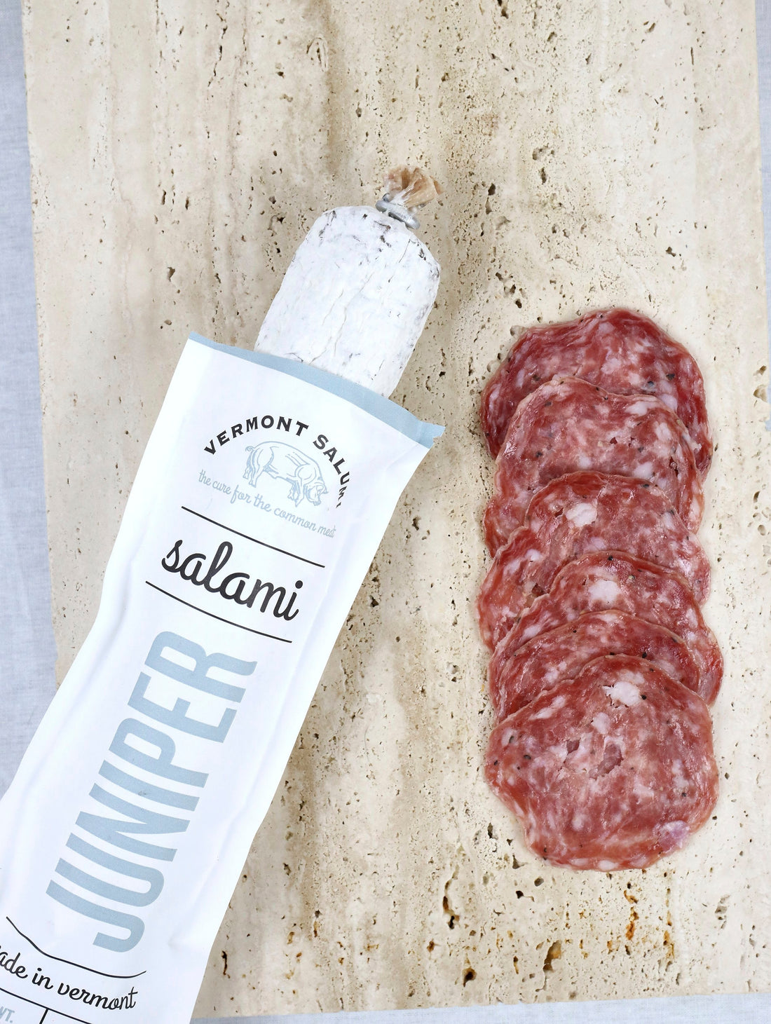 Vermont Salumi Juniper Salami crisped and tossed through cheese board pasta