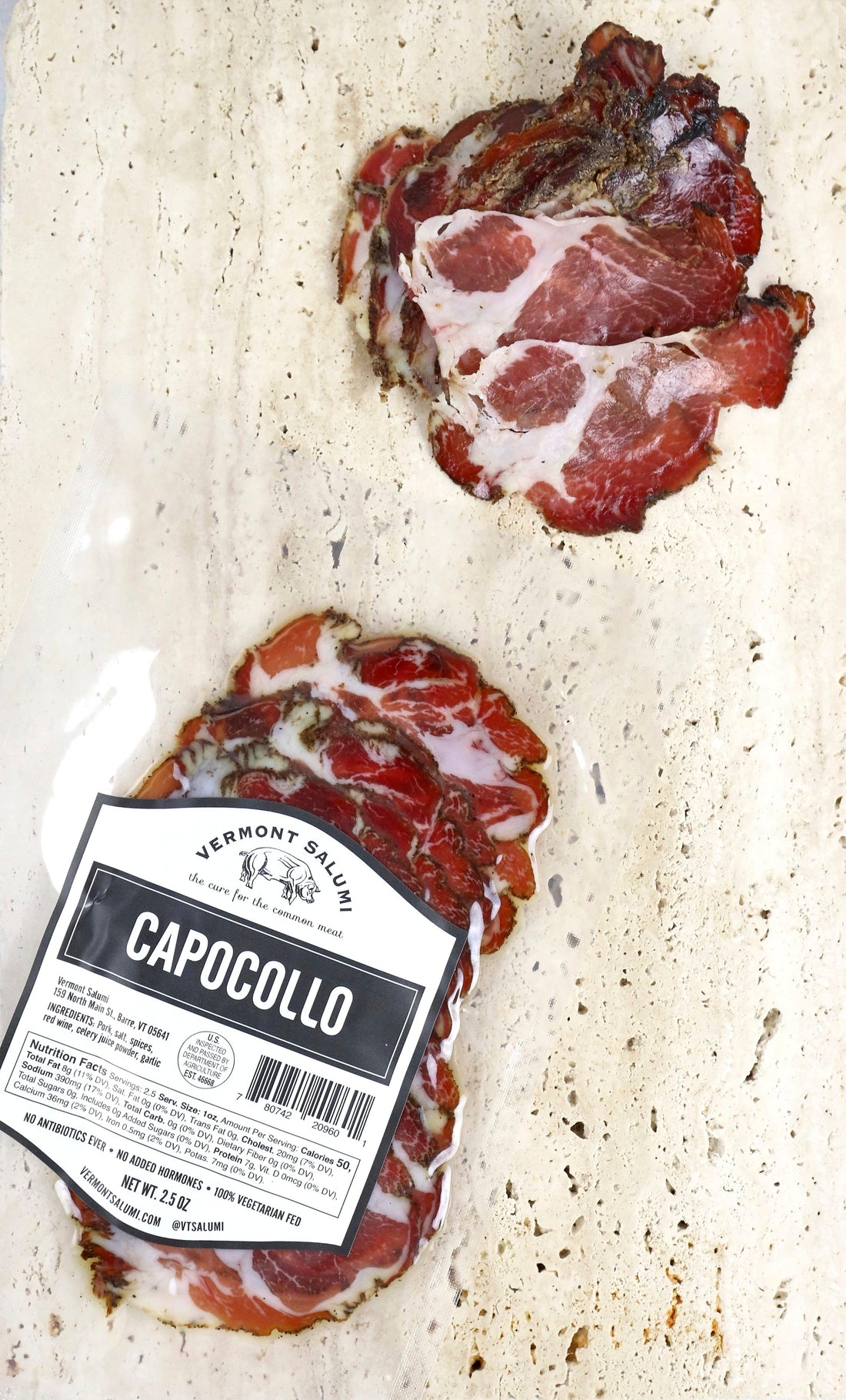 Sliced capicola (capocollo)