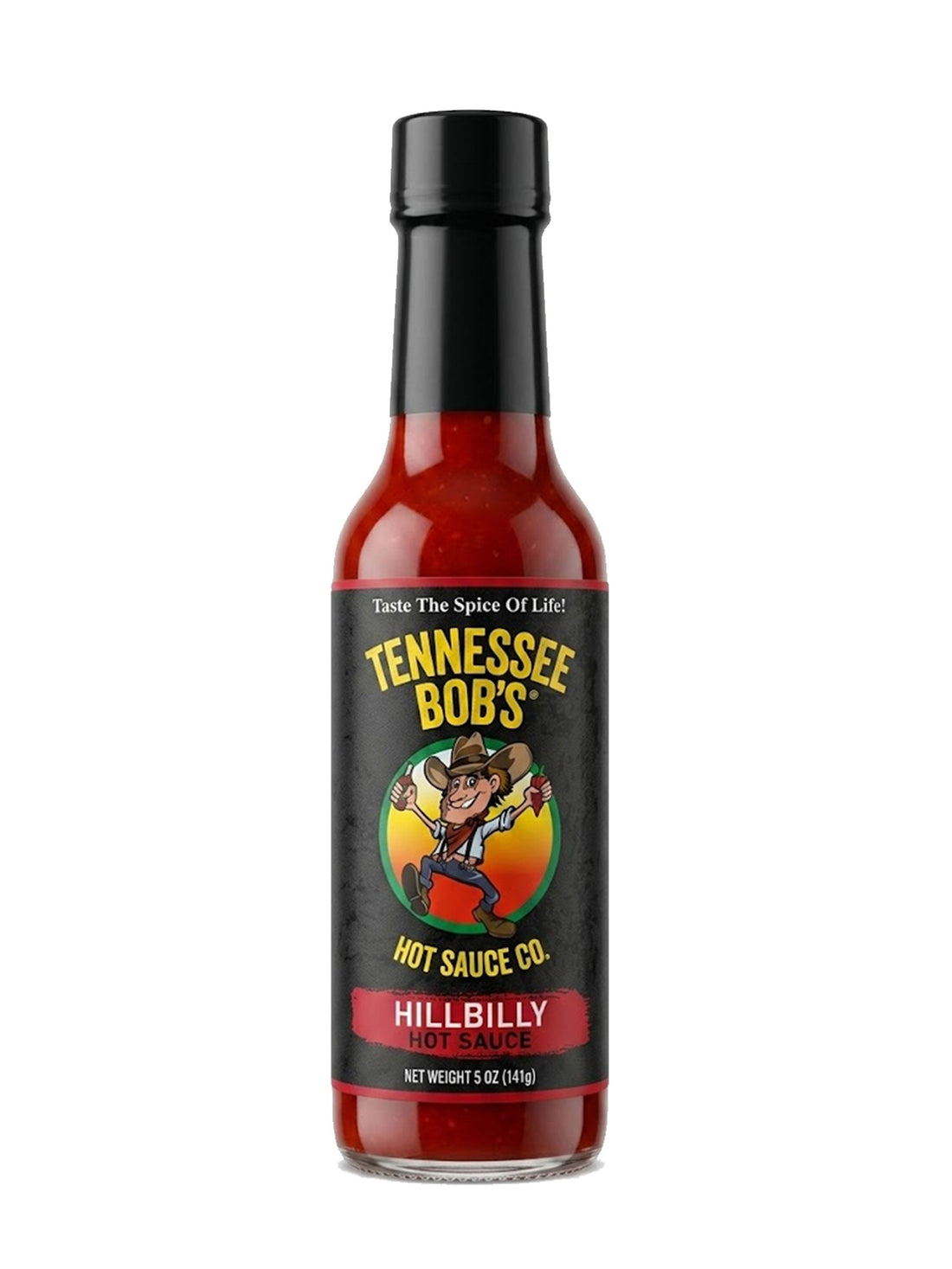 Tennessee Bob Hillbilly Hot Sauce bottle