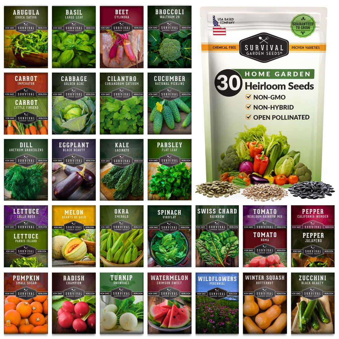 Family Home Garden heirloom seed kit from Survival Garden Seeds