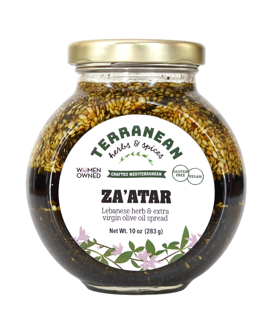 Terranean Za'atar Condiment Spread in a reusable glass jar