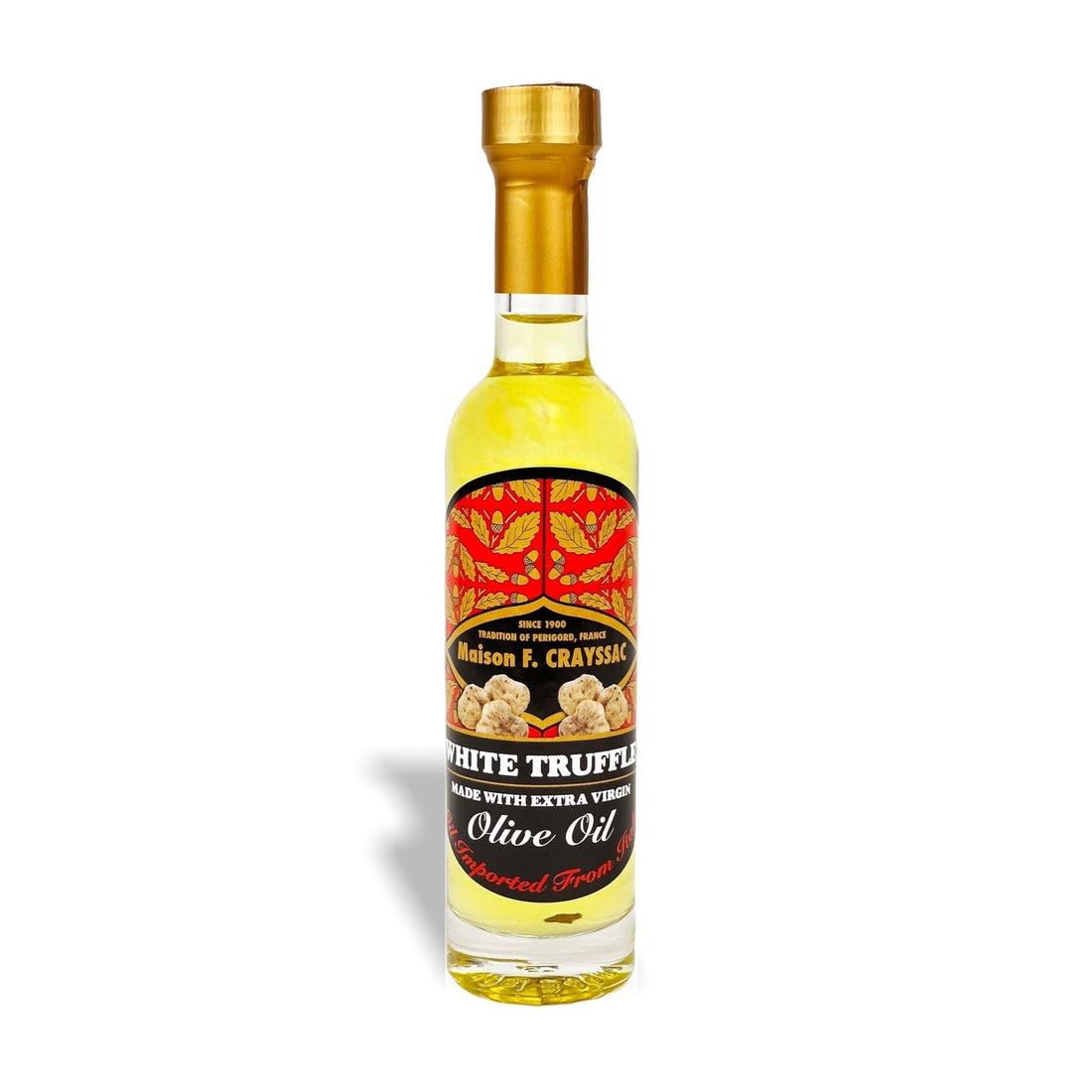 Angel's Salumi & Truffles white truffle olive oil bottle