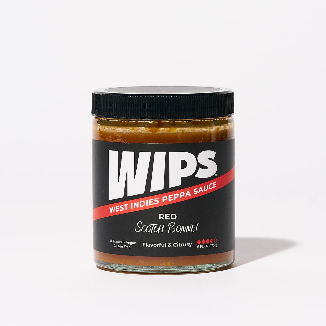 Bottle of West Indies Peppa Sauce Red Scotch Bonnet artisan hot sauce