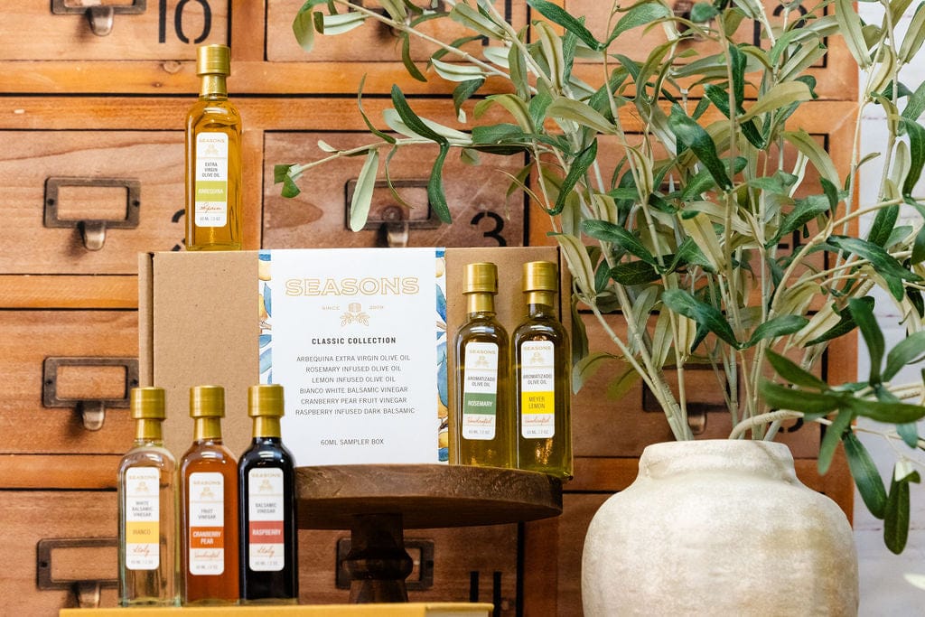 Olive oil and vinegar gift set for a thank-you gift basket