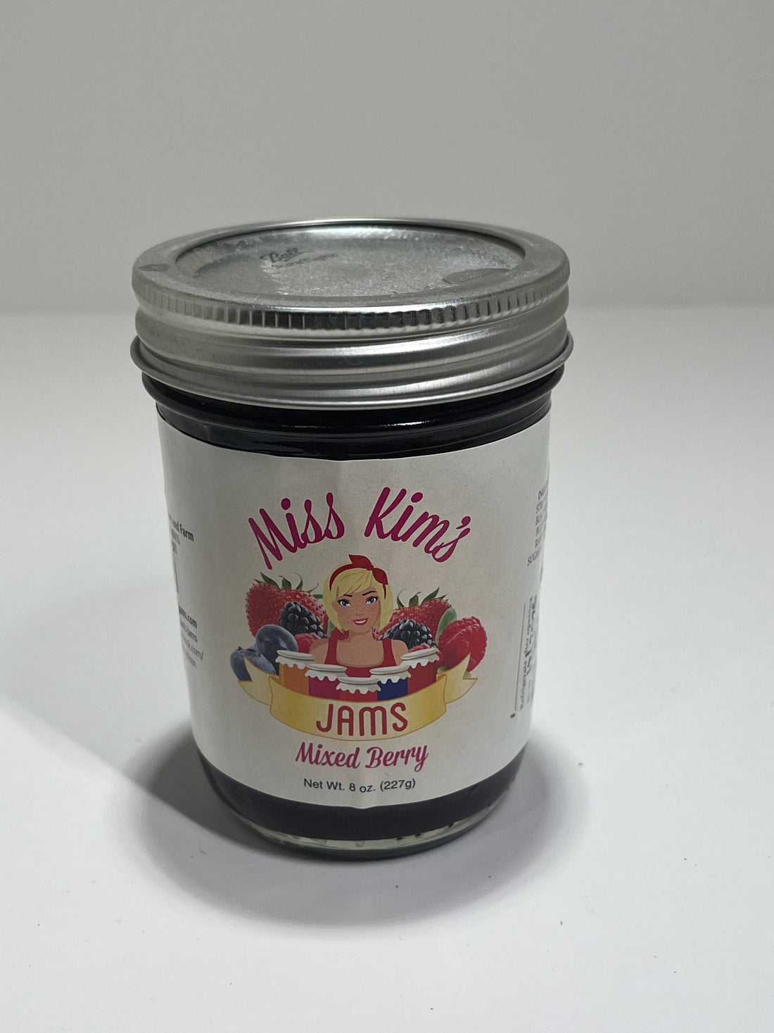 Miss Kim's Mixed Berry Jam, a real-fruit jam made from a blend of berries