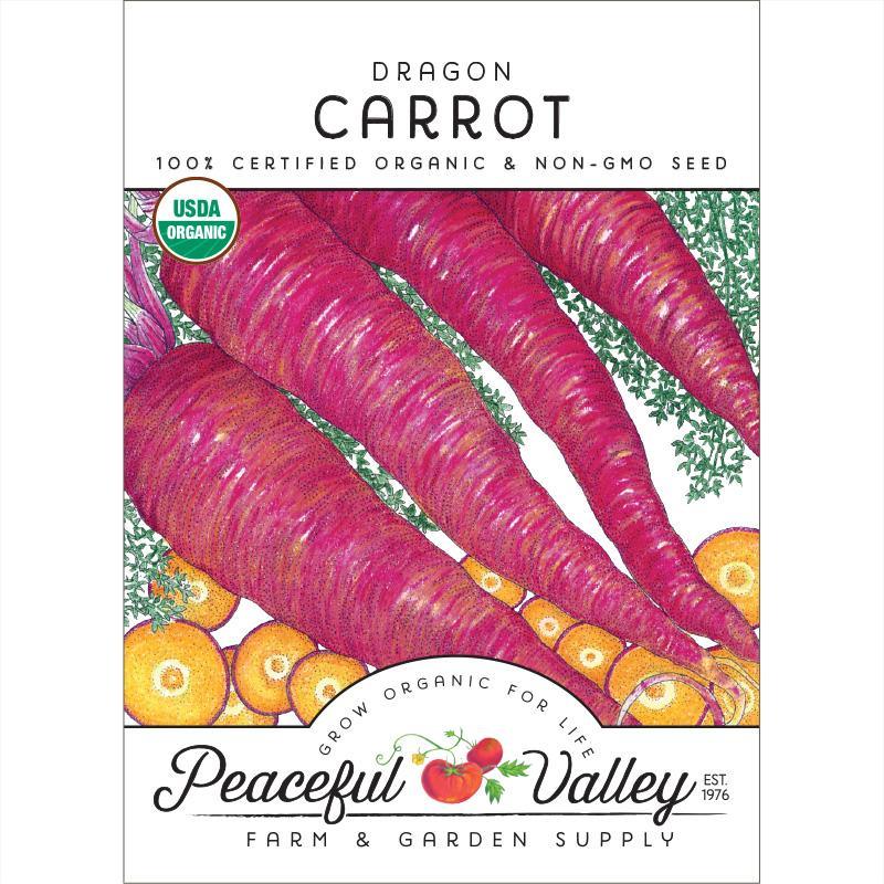 Dragon Carrot organic seeds from Grow Organic, an easy vegetable for a first garden