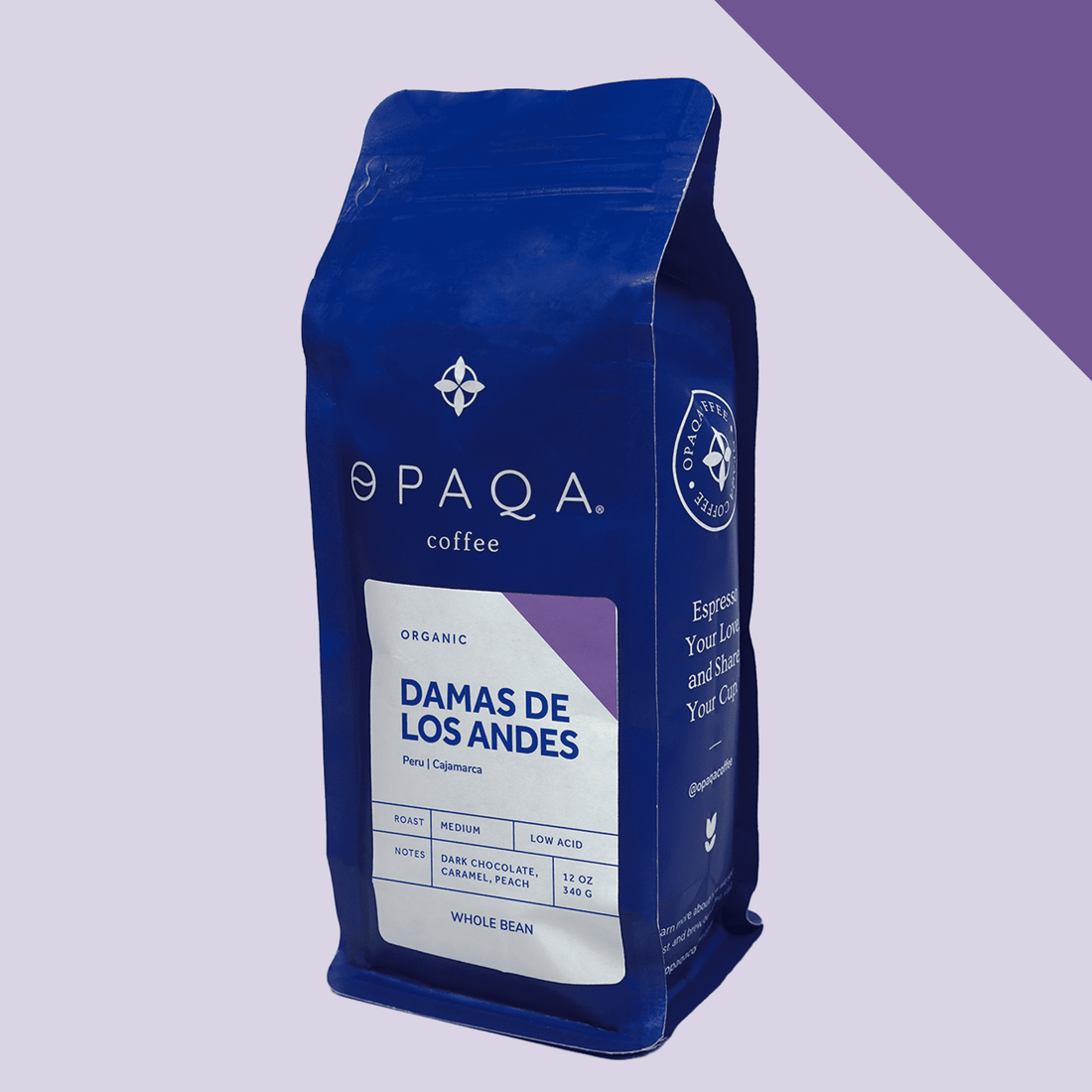 Opaqa Coffee Dama de los Andes Peruvian single-origin coffee bag