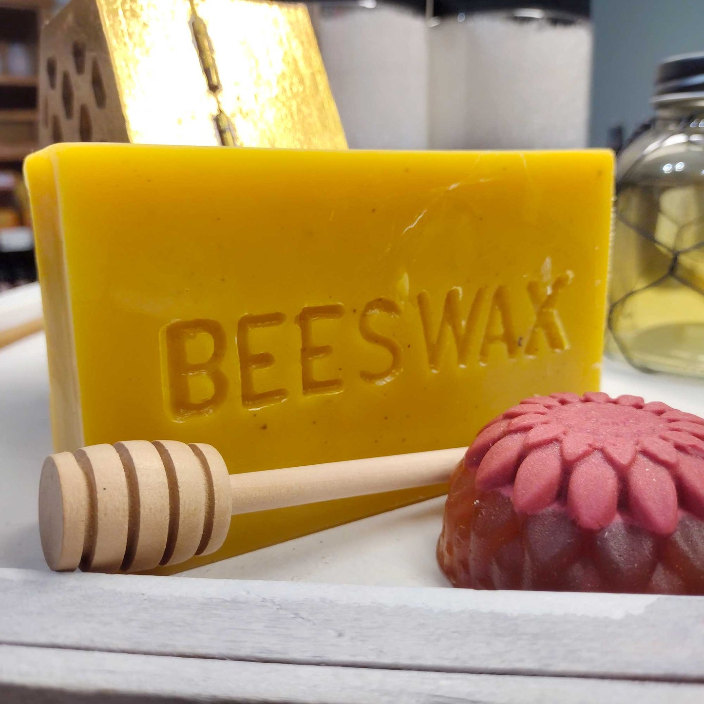 Food-grade yellow beeswax bars - all-natural from the farm