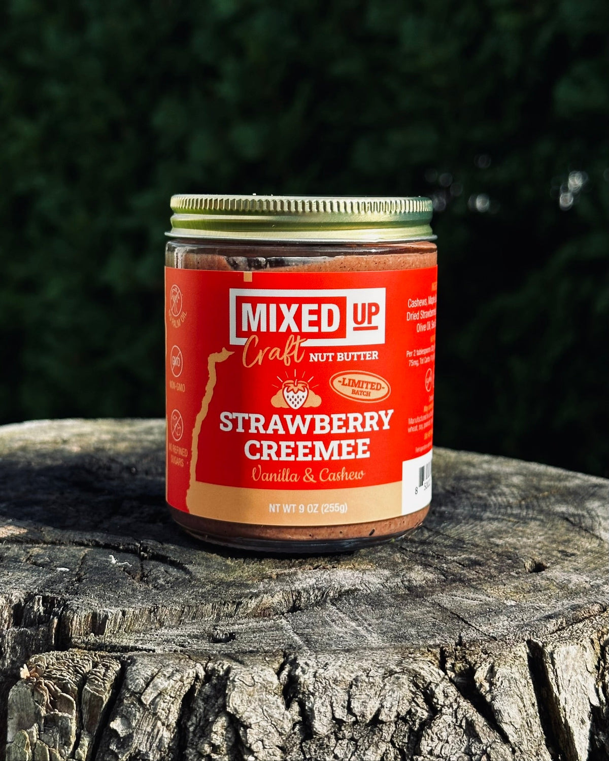(LIMITED) "Strawberry Creemee" - Vanilla Cashew Butter - 9 oz Glass Jar, image 7 of 8