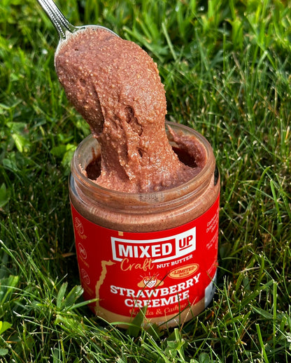 (LIMITED) "Strawberry Creemee" - Vanilla Cashew Butter - 9 oz Glass Jar