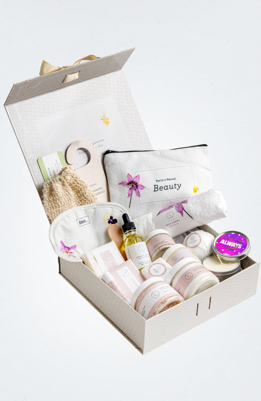 Birthday Gift Basket, Lavender Natural Bath & Body