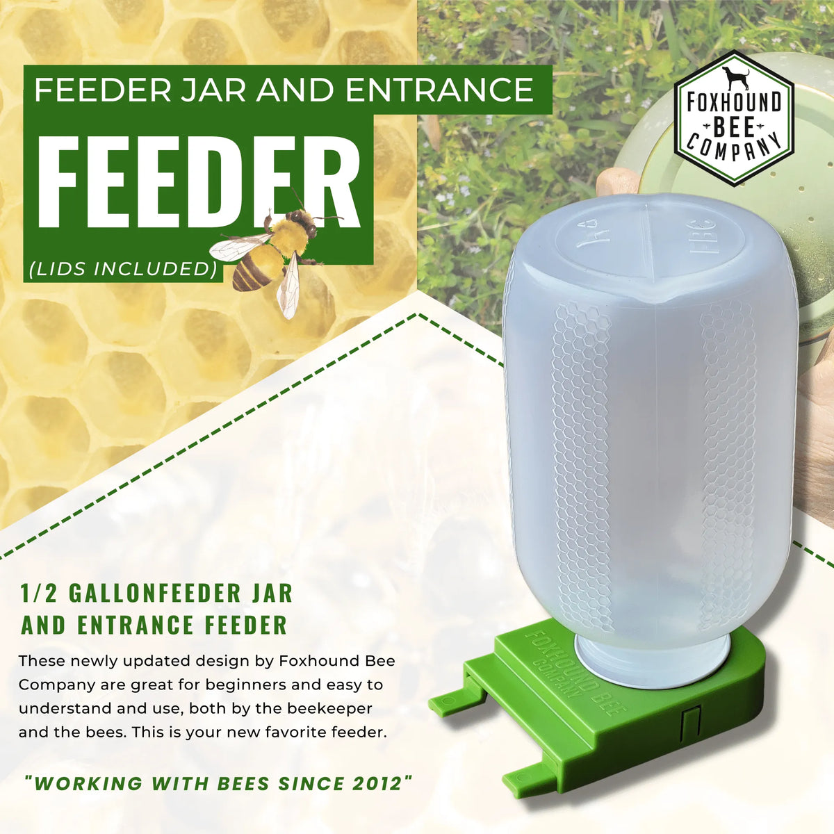 1/2 Gallon Jar and Foxhound Entrance Feeder with UV Inhibitor, image 2 of 6