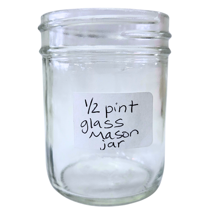 1/2 Glass Pint Mason Jar - 8 oz