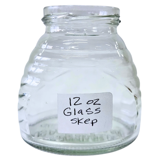12 oz Glass Skep Jars by Foxhound Bee Company