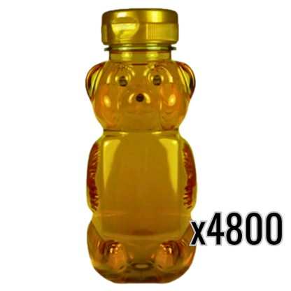 12 oz Plastic Flat Panel Honey Bears