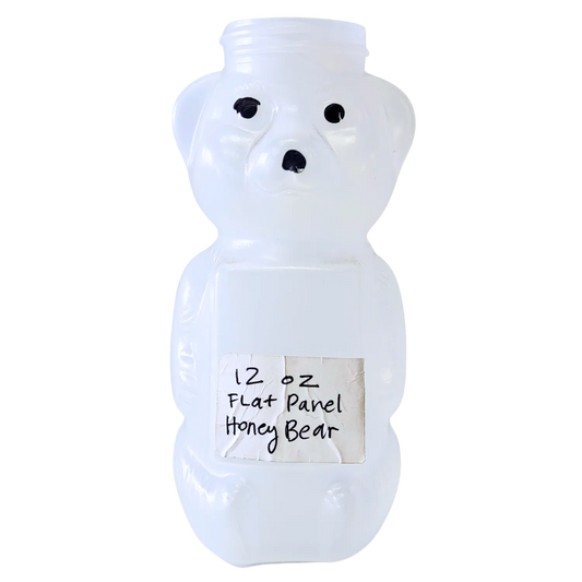 12 oz Plastic Flat Panel Honey Bears by Foxhound Bee Company
