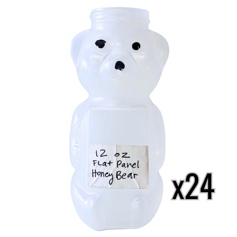 12 oz Plastic Flat Panel Honey Bears