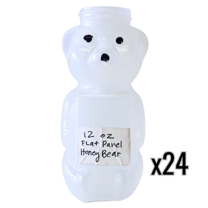 12 oz Plastic Flat Panel Honey Bears