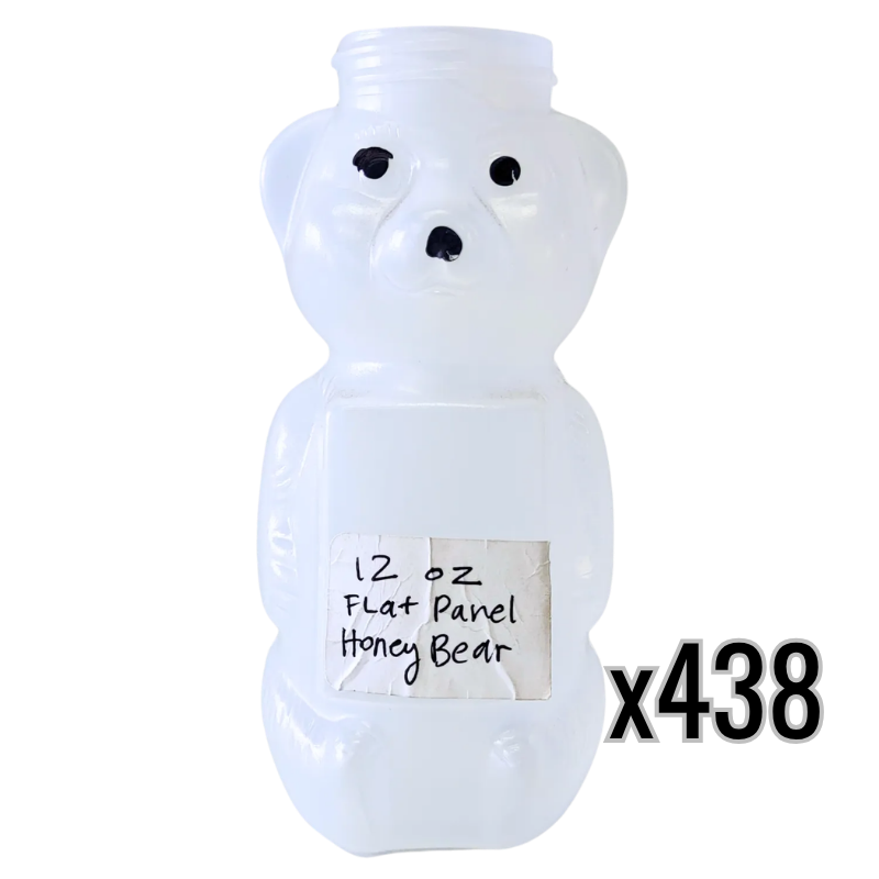 12 oz Plastic Flat Panel Honey Bears
