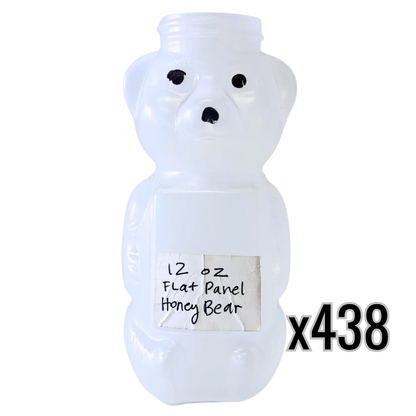 12 oz Plastic Flat Panel Honey Bears