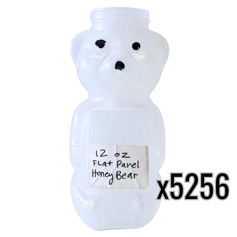 12 oz Plastic Flat Panel Honey Bears