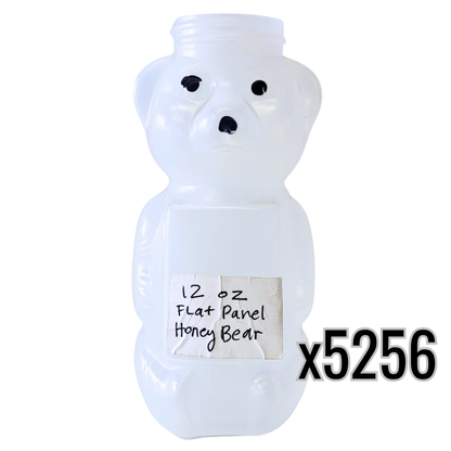 12 oz Plastic Flat Panel Honey Bears