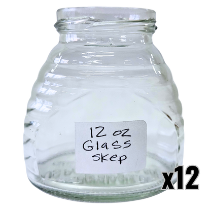 12 oz Glass Skep Jars