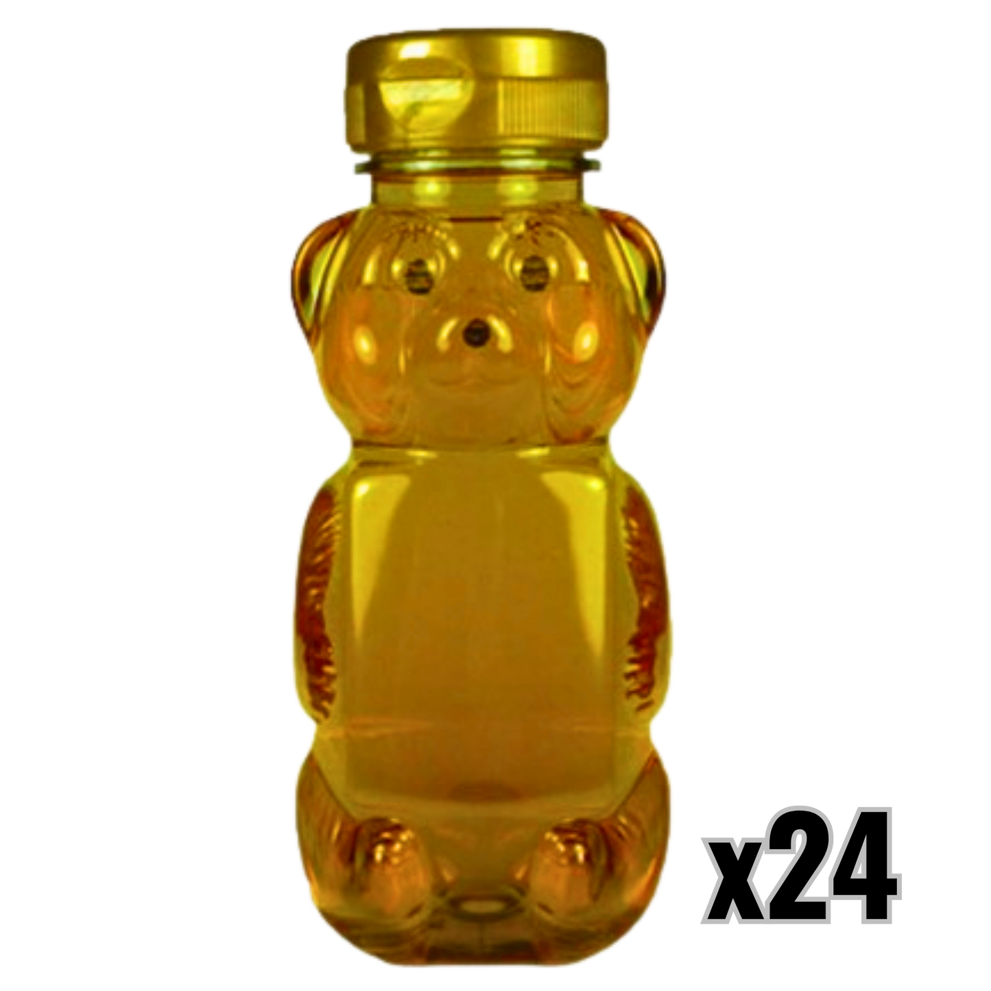 12 oz Plastic Flat Panel Honey Bears
