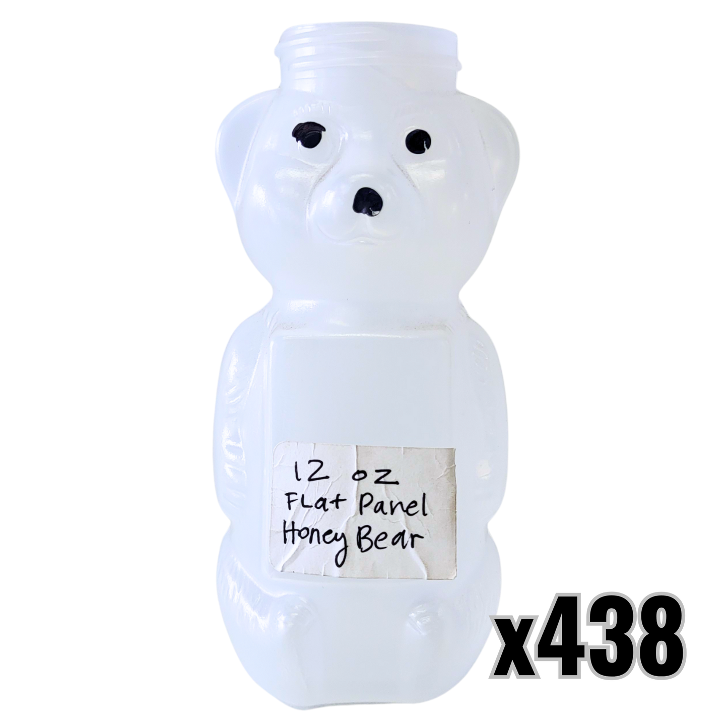 12 oz Plastic Flat Panel Honey Bears