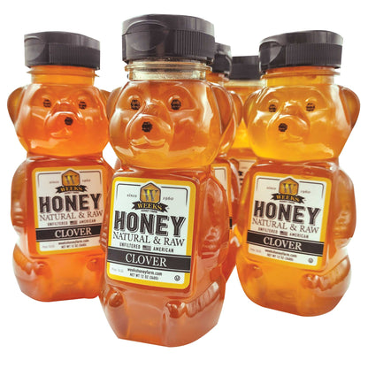 All-Natural Pure Raw Clover Honey - Sweet, Light, & Nutrient-Rich, No Additives, Sourced from American West Clover Fields