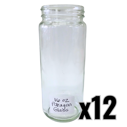16 oz (12 fl oz) Glass Paragon Jars