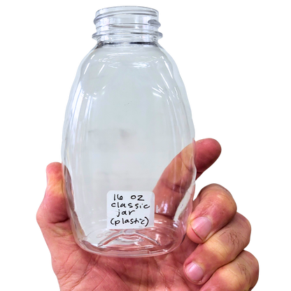 16 oz Plastic Classic Honey Jars