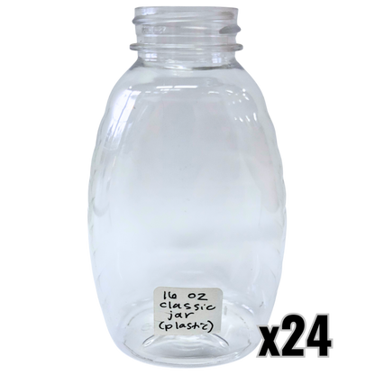 16 oz Plastic Classic Honey Jars