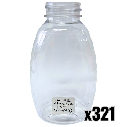 16 oz Plastic Classic Honey Jars