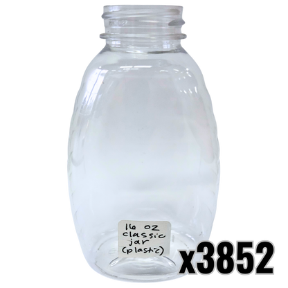 16 oz Plastic Classic Honey Jars