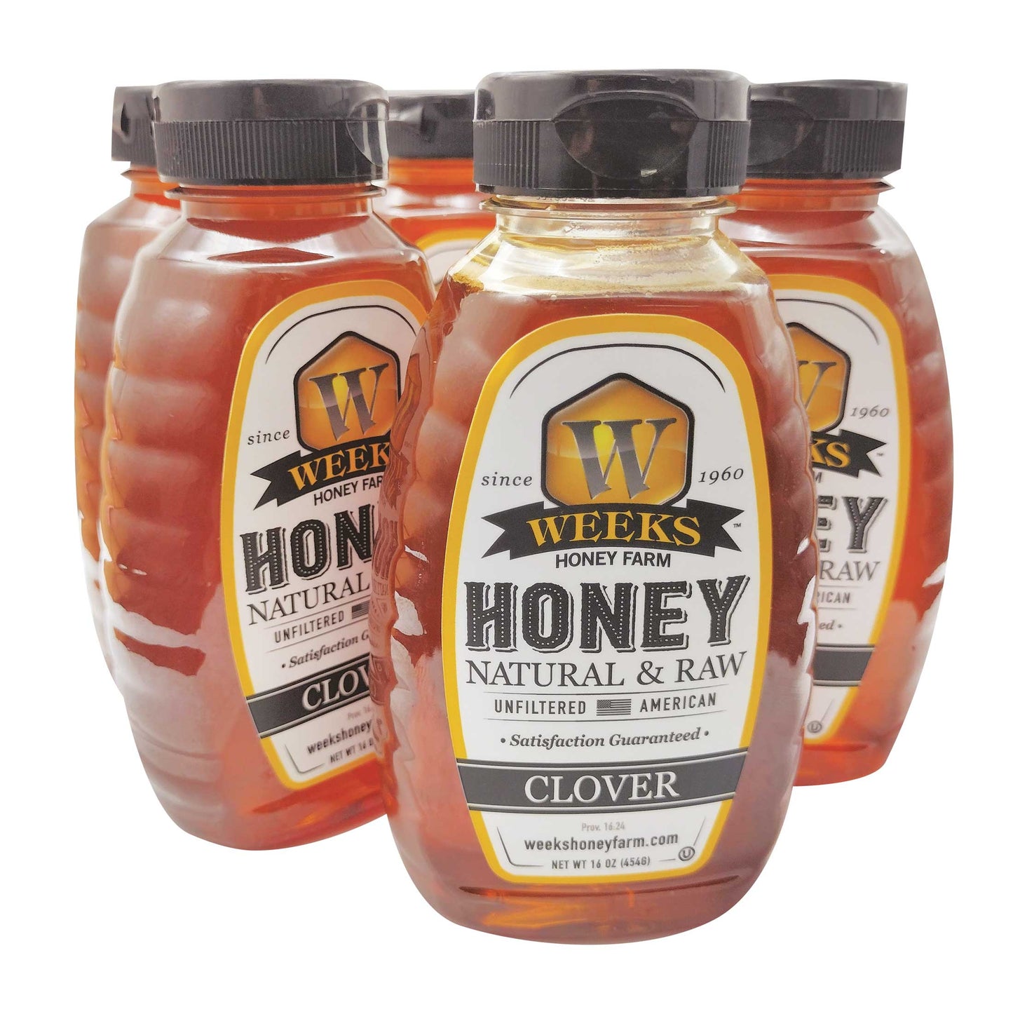 All-Natural Pure Raw Clover Honey - Sweet, Light, & Nutrient-Rich, No Additives, Sourced from American West Clover Fields