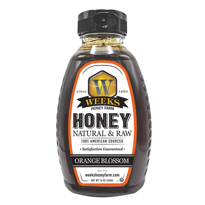 Pure Raw American Orange Blossom Honey - Unfiltered, All-Natural Citrus Sweetness