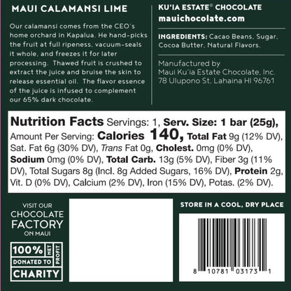 Calamansi Lime Dark Chocolate Bar