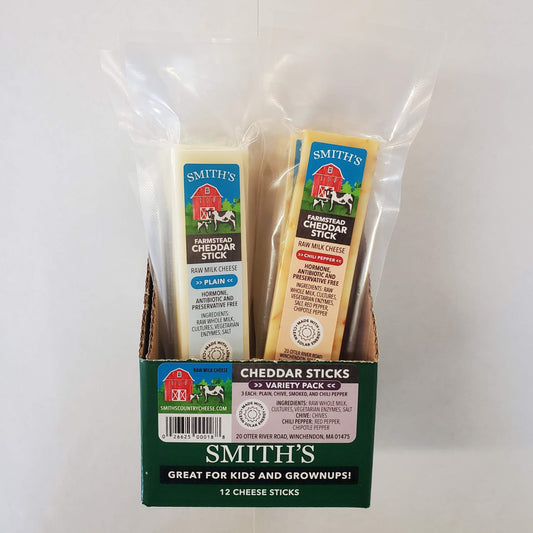 12-Count Variety Pack Cheddar Cheese Stick Box